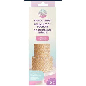 American Crafts Frost Form Stencil Liner 2/Pkg-Art Deco NEW